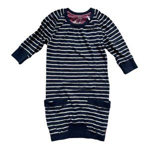 Joules Girls 11/12 Striped 3/4 Sleeve Sweatshirt Dress